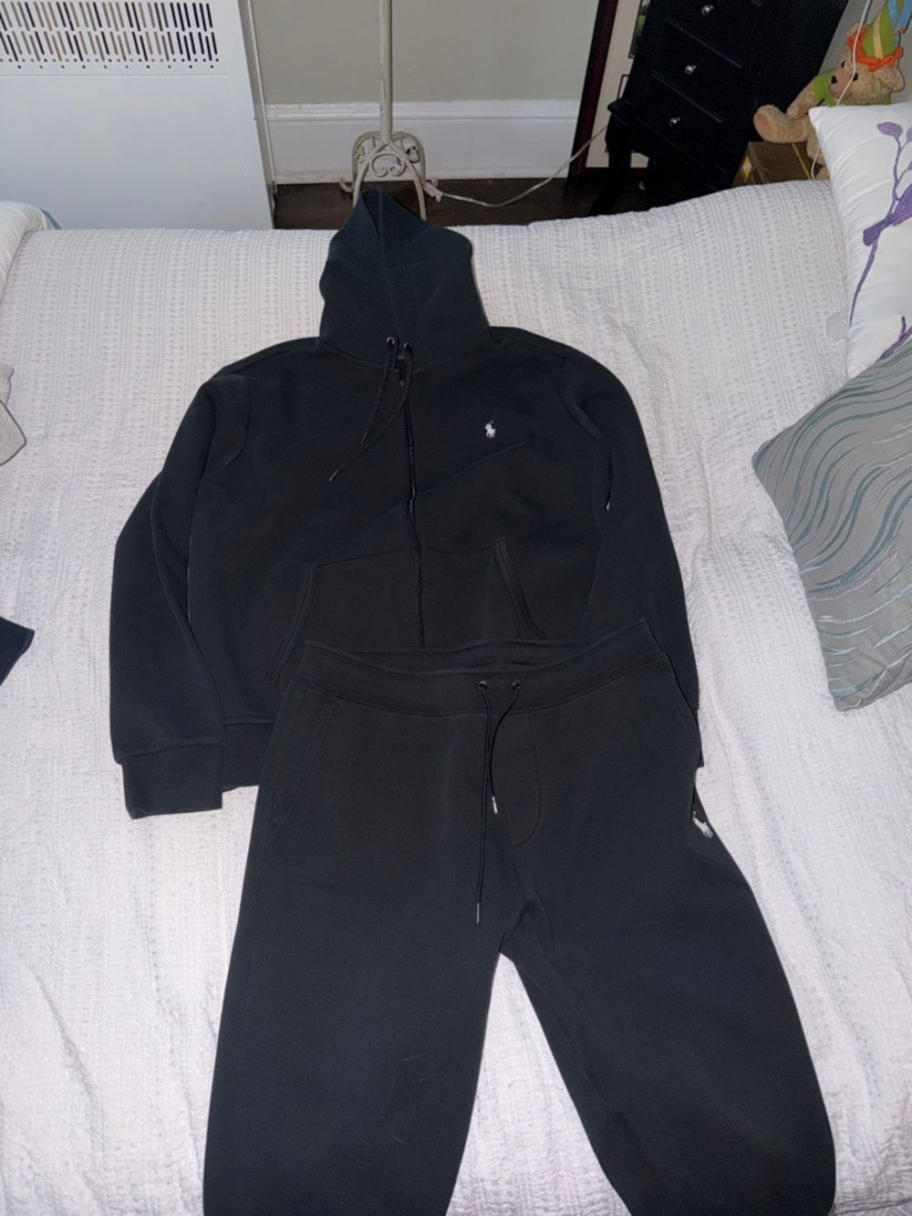 Polo by Ralph Lauren Black Hoodie & Sweatpant Set